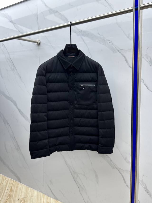 Zegna 2025 Newest Fashionable Down Jacket with Lapel Collar. Every detail showca