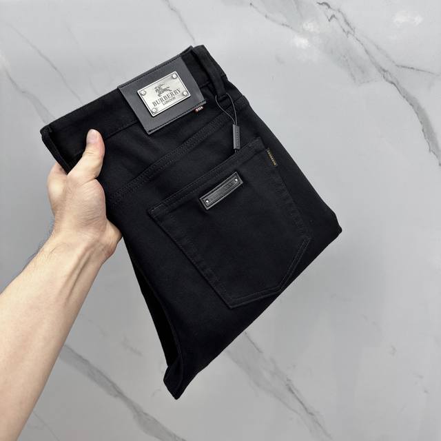 Bbr* Burberry high-end custom-made, 2025 early spring latest denim jeans, simult