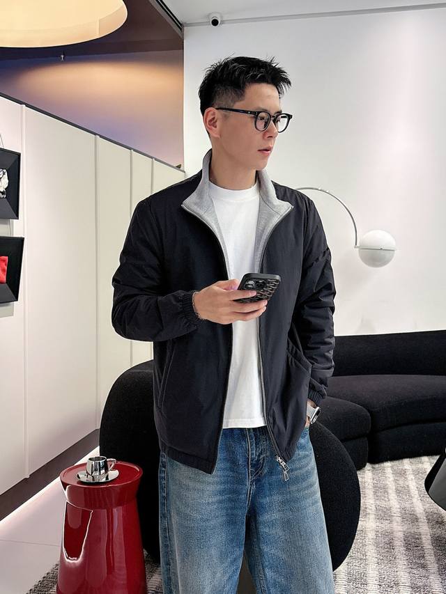 Lp Reversible stand-up collar cotton-padded jacket upper body picture Jb16 DDD