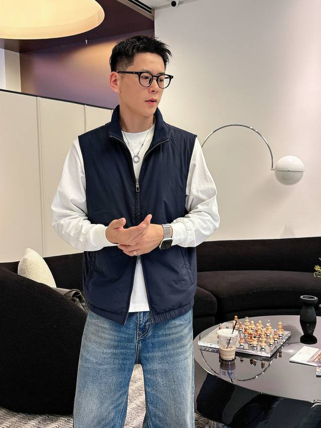 Lp Reversible cotton vest, blue top picture Jb16 DDD