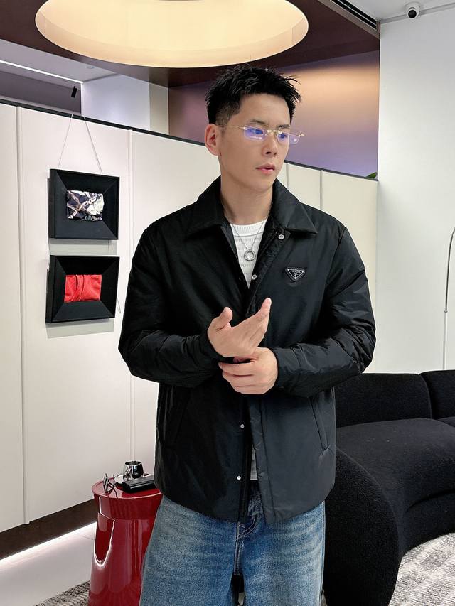 Black cotton-padded jacket top picture Jb16 DDD