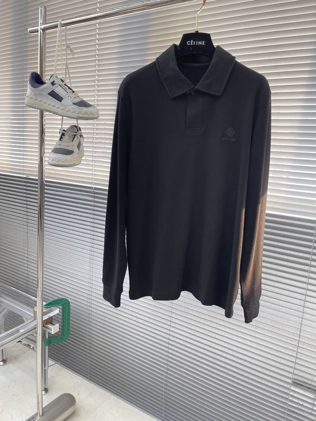 Loro Piana 25 Autumn/Winter Collared Base Layer Top Made with delicate and soft