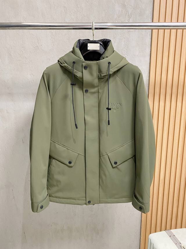 Down Jacket - Prada Exclusive Autumn/Winter New Hooded Down Jacket, Rarely Avai