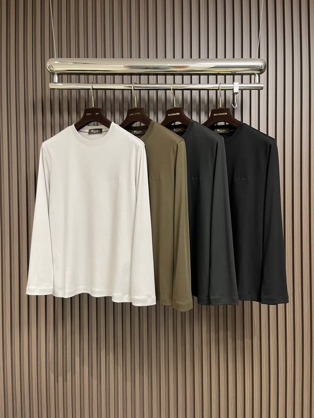 Lp Loropiana 2025Ss Autumn/Winter New Long-Sleeve T-Shirt Base Layer, all in exc