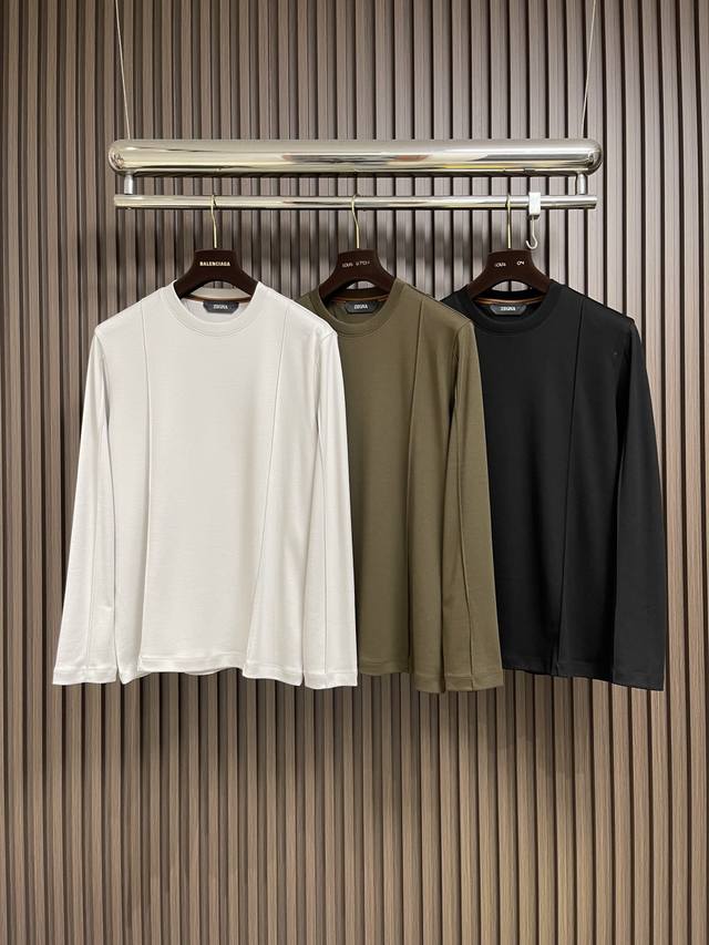 Zegna 2025 Autumn/Winter New Arrival Men's Long-Sleeve Casual Base Layer Shirt,