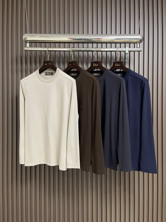 Lp Loropiana 2025Ss Autumn/Winter New Long-Sleeve T-Shirt Base Layer, all in exc