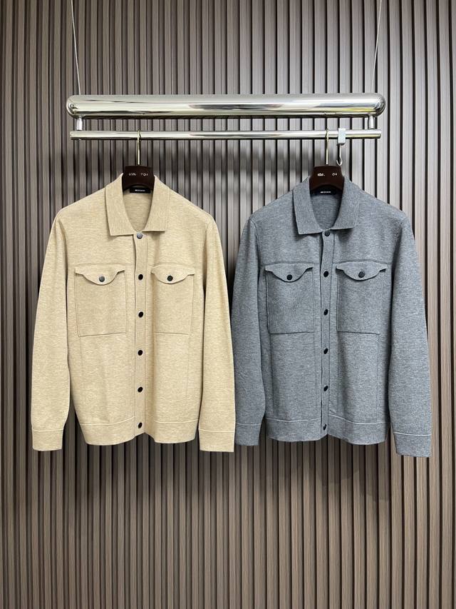 Kiton 2025 Autumn/Winter New Wool Collar Jacket. The fabric and accessories are