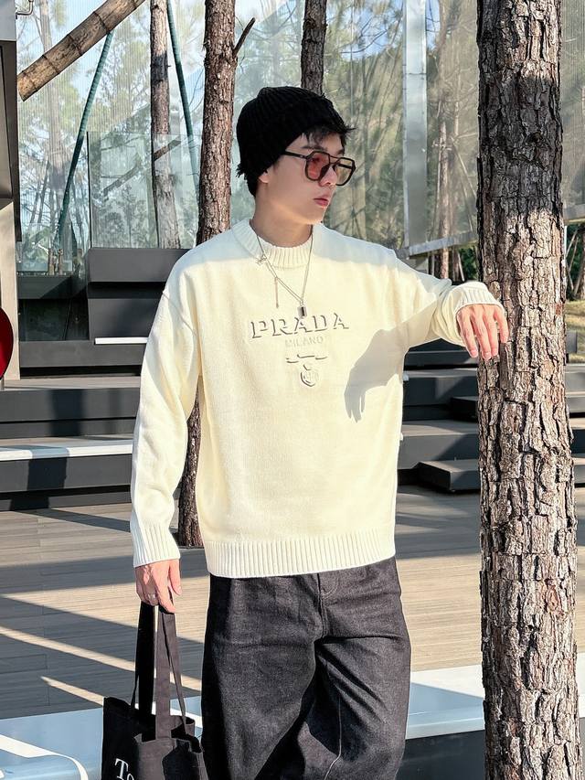 Prada sweater, 2025 Fall/Winter latest collection, top-quality 1:1 replica from