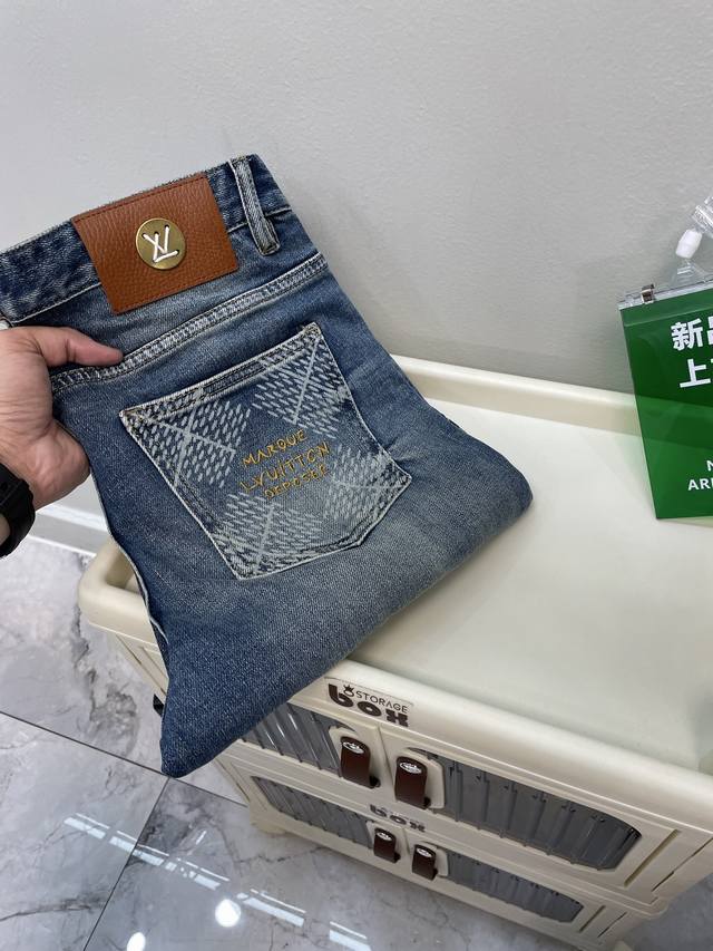 LV Louis Vuitton 25 Limited Edition Autumn/Winter New Arrival Trendy Washed Jean