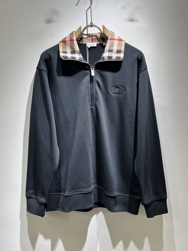 Burber*Y 2025 Autumn/Winter New Unisex Basic Casual Versatile Cotton Sweatshirt.