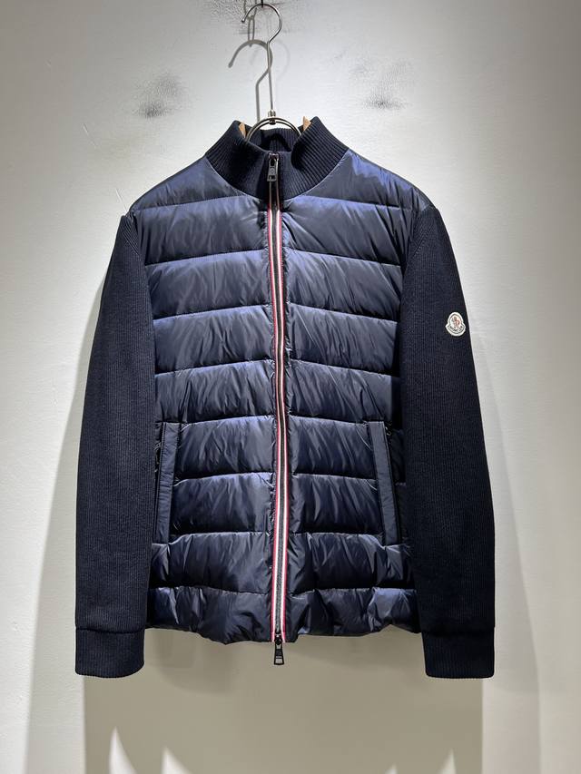 Monc*Ler 2025 Autumn/Winter Classic Down Knit Patchwork Jacket, Urban Fashion Ca