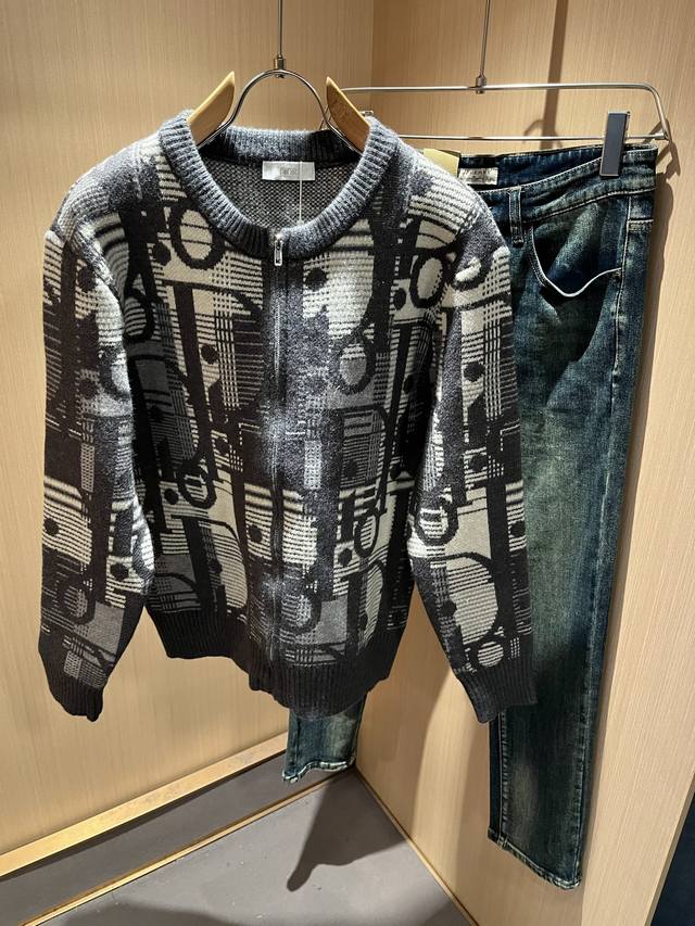 Dio* 2025 Autumn/Winter New Unisex Knitted Wool Sweater, Available Now in Stores