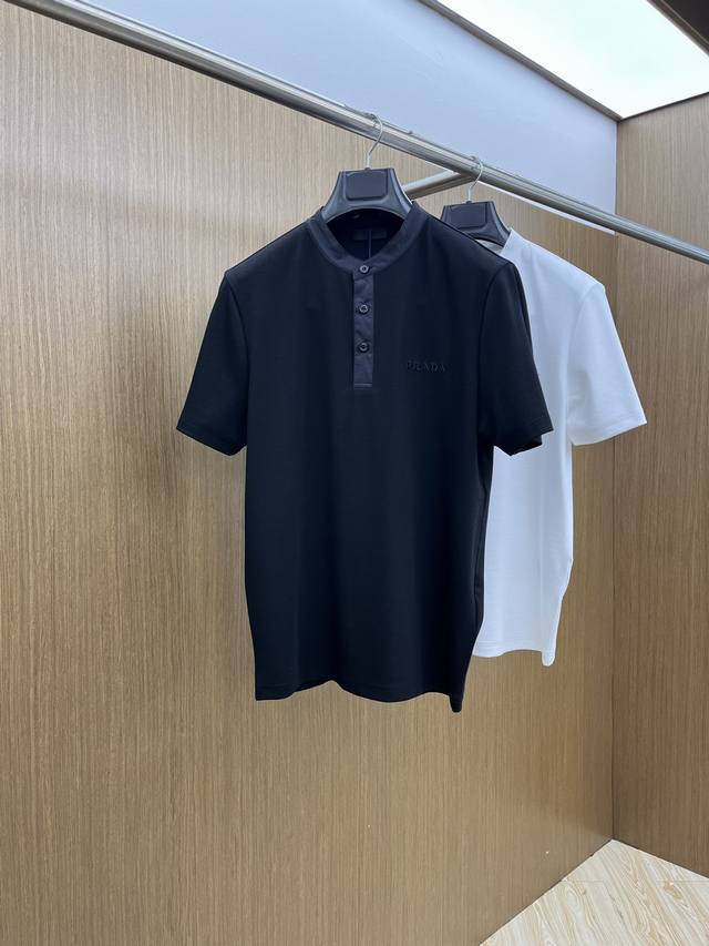 pd 2025 Autumn/Winter Crew Neck Embroidered Short-Sleeve T-Shirt Base Layer. The