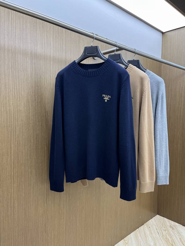 Autumn/Winter pd Fw New Autumn/Winter Ribbed Knitted Pullover Crew Neck Sweater