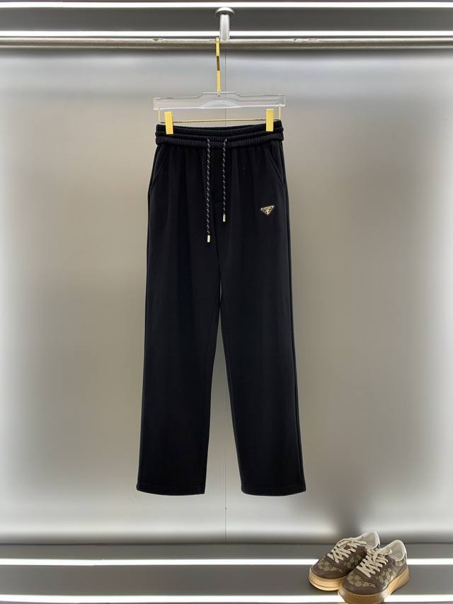 Prada 2025 Autumn/Winter New Fashion Straight Leg Casual Pants with Fleece Lini