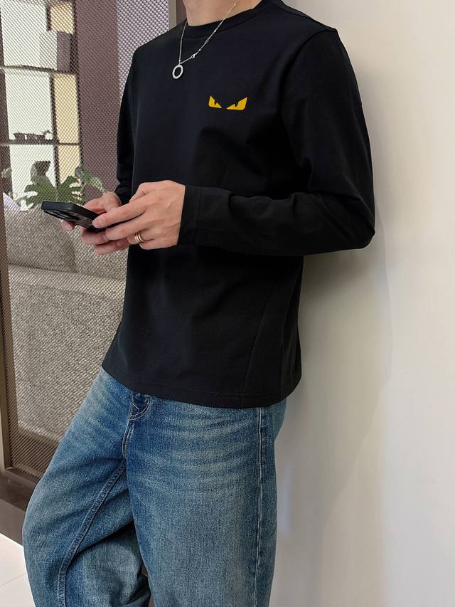 Fendi Autumn/Winter Warm Crew Neck Base Layer Long-Sleeved Sweatshirt Fabric: Ma