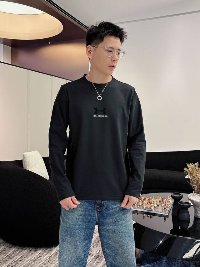 Balenciaga Autumn/Winter Warm Crew Neck Base Layer Long-Sleeved Sweatshirt Fabr