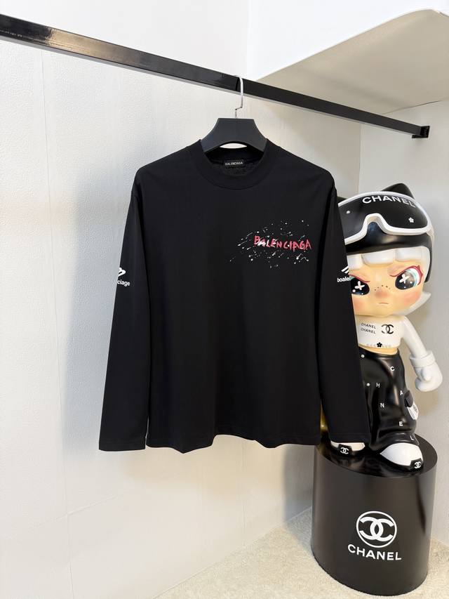 Balenciaga 25Ss Autumn New Arrival, Trade Order, Crew Neck Long Sleeve Base Shi