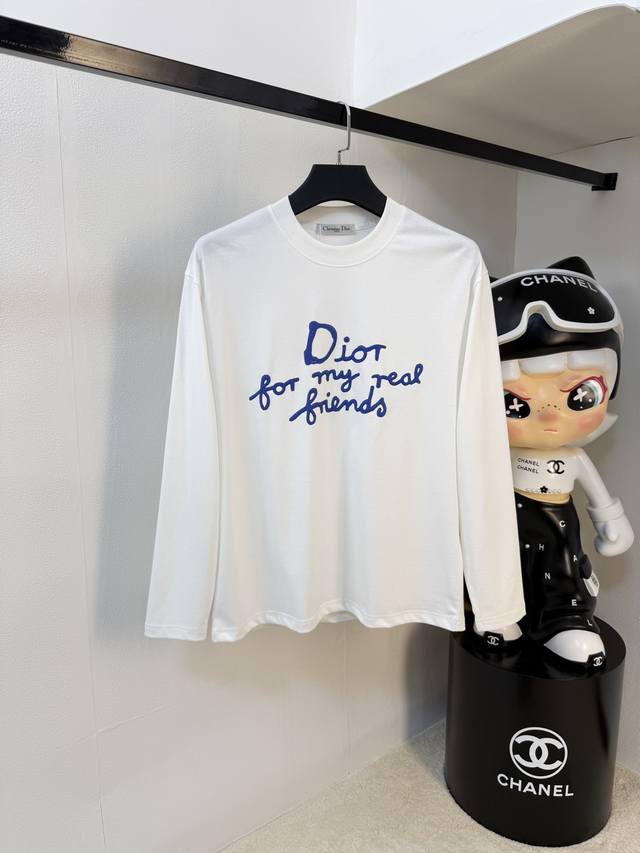 Dior 25Ss Autumn New Arrival, Trade Order, Crew Neck Long Sleeve Base Shirt, Lo