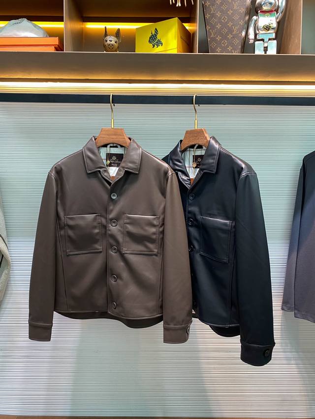 Lfw Autumn/Winter New Eco-friendly PU Leather Lapel Leather Jacket, Men's Classi