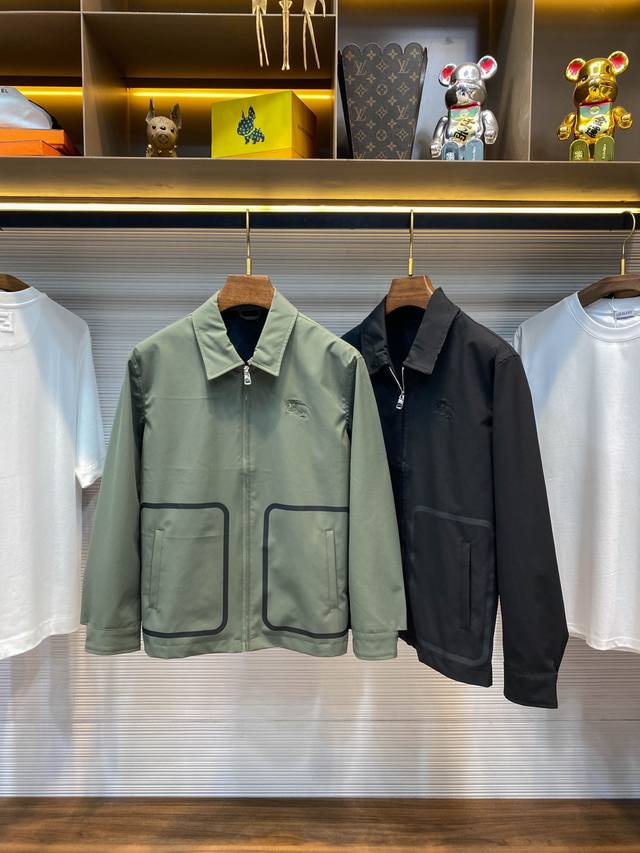 pra25Ss Early Spring New High-Density Twill Cotton Collared Jacket, Men's Classi