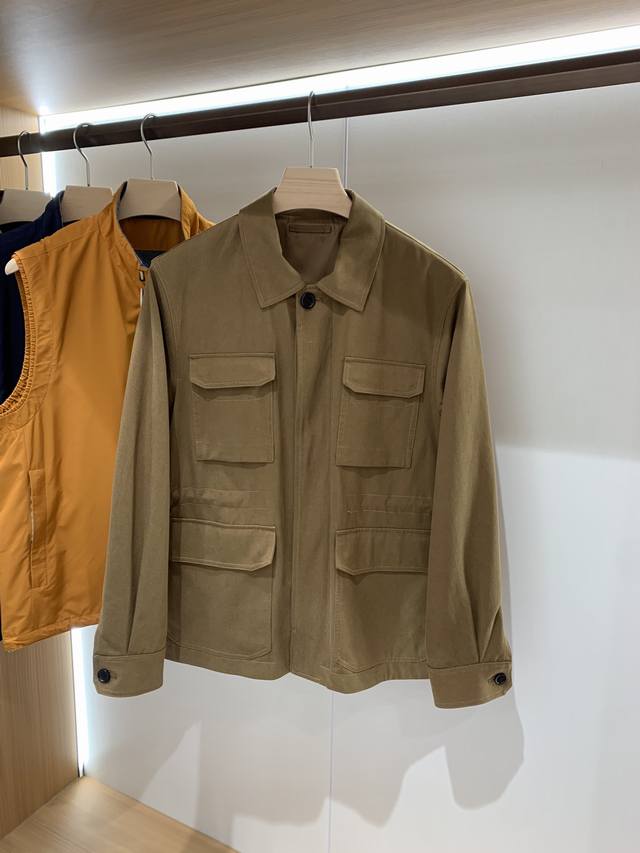 Luxury Classic! Brioni Tencel Cotton Blend Multi-Pocket Lapel Drawstring Waist S