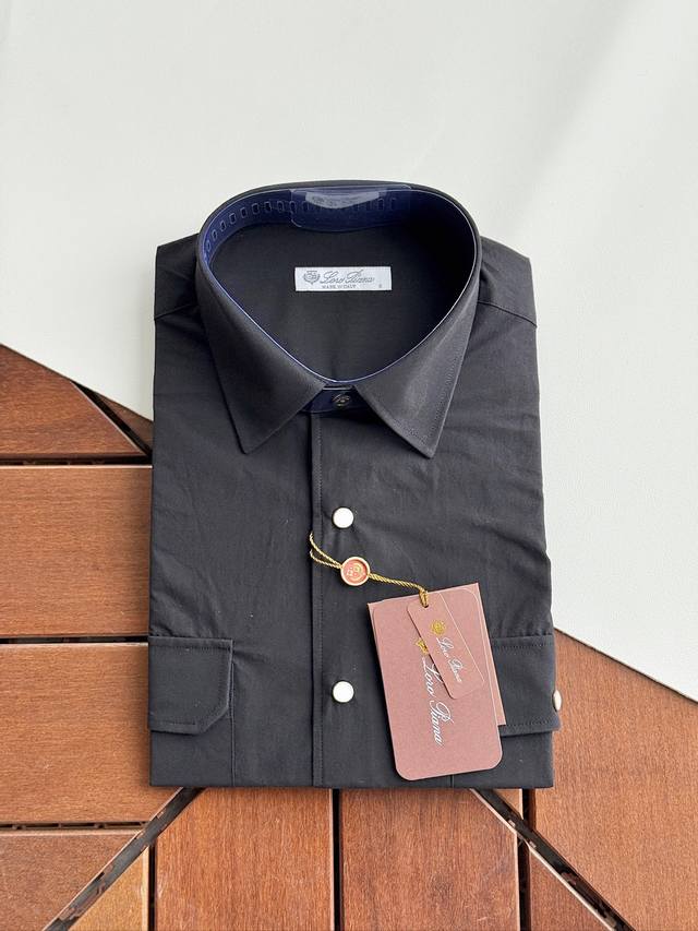 Black details, Loro piana, 2025Fw Autumn/Winter New Classic style shirt looks g
