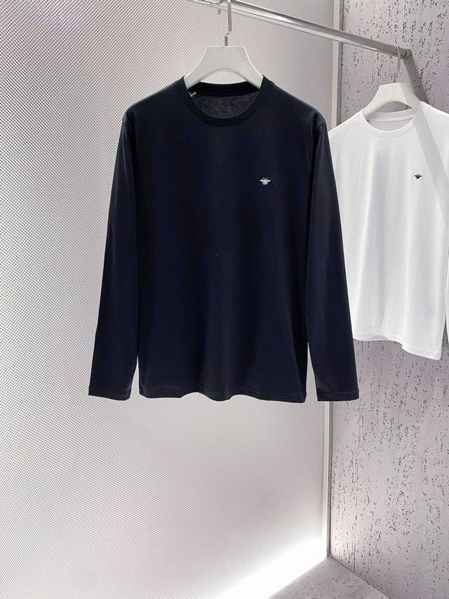 D. Classic Logo Embroidered Long-Sleeve T-Shirt, Evergreen Style. Factory Direct