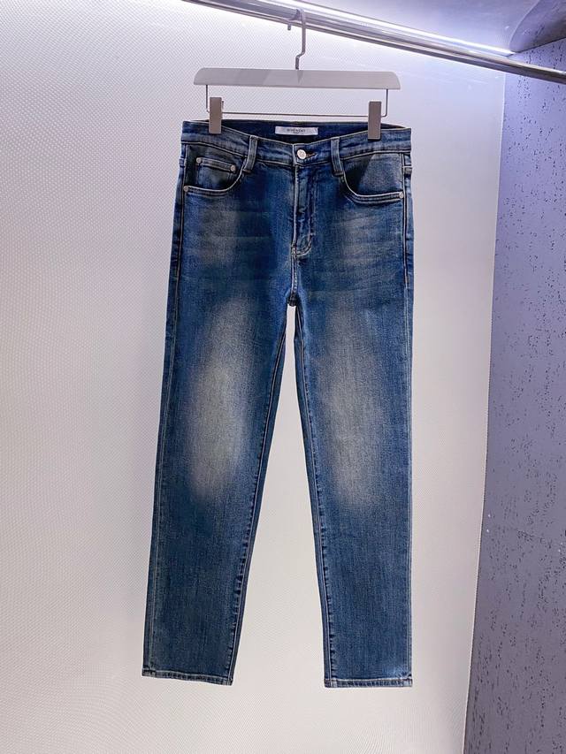 Giv~Men's Jeans with 3D Embroidered Logo Lettering on Back Pockets (New Arrival)