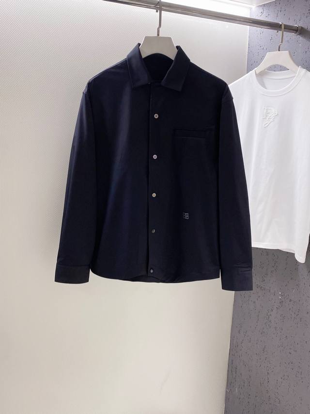 Giv~Classic Logo Nylon Jacket Shirt 2025 Early Autumn New Arrival Crafted from h