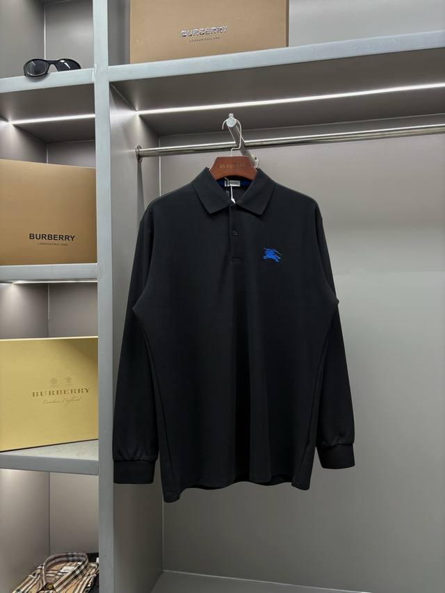 Equestrian Blue Polo Shirt with Embroidered Horse Design Burberry's top-selling