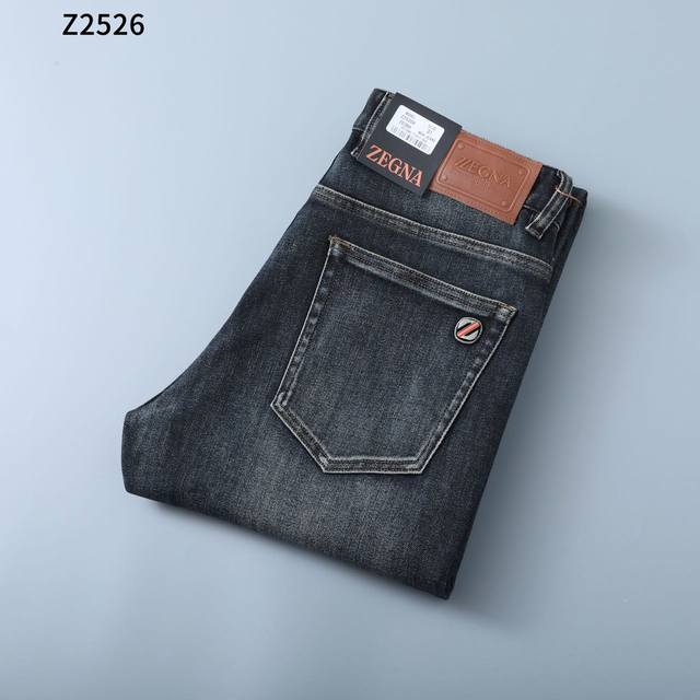 Zegna 2025 Early Autumn New Men's Jeans - Original Fabric, Original Wash! Impor