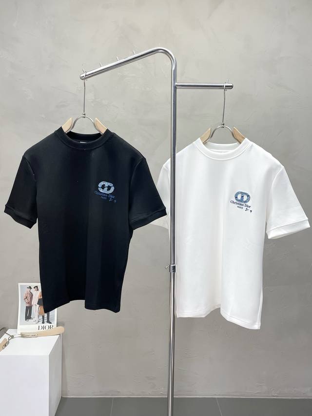 Dior Exclusive New Original Men's Casual Short-Sleeve T-Shirt, High-End Custom V