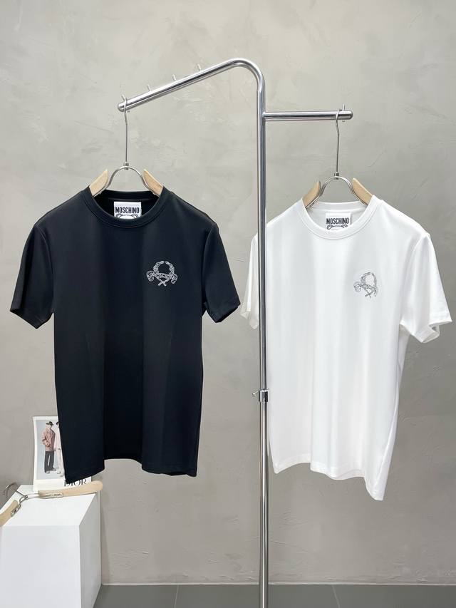 Moschino Exclusive New Original Men's Casual Short-Sleeve T-Shirt, High-End Cust