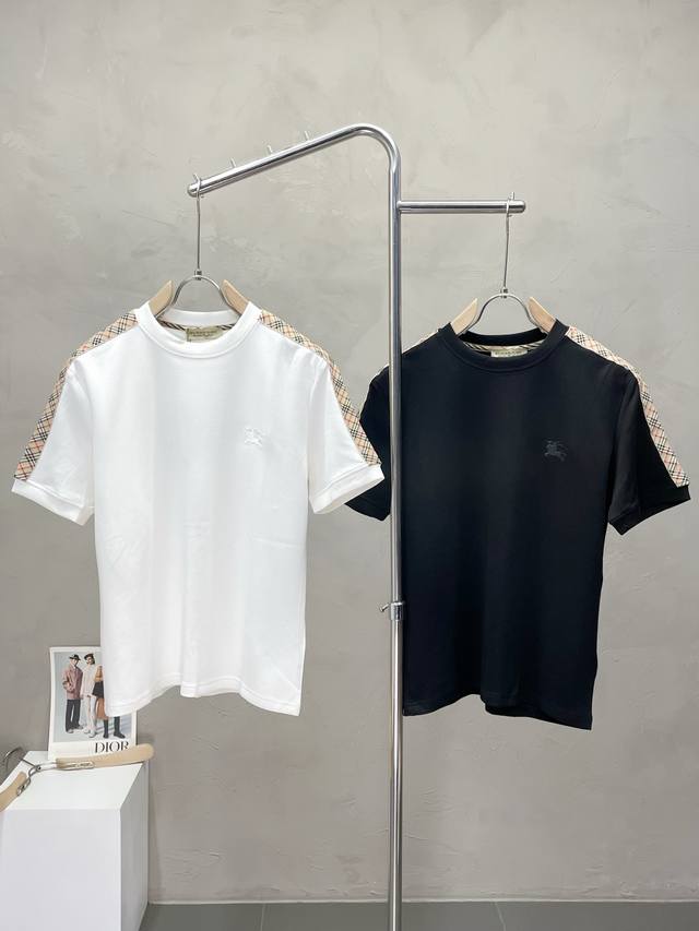 Burberry Exclusive New Original Men's Casual Short-Sleeve T-Shirt, High-End Cust