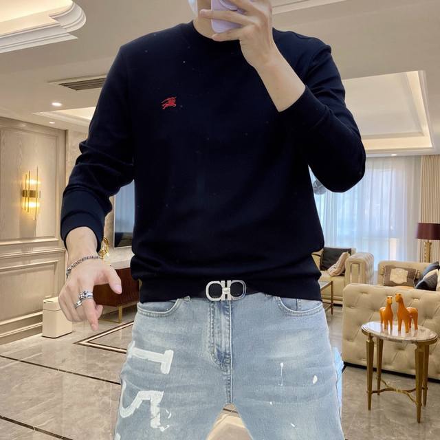 Bbr Burberry 2025 Fall/Winter Gw Synchronized Sweatshirt/T-Shirt! Continuing the