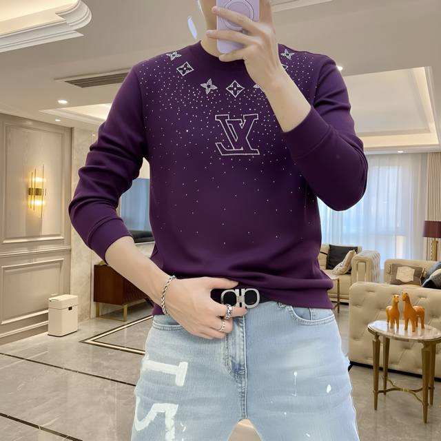 Lv (Louis Vuitton) 2025 Early Autumn Gw Synchronized Sweatshirt/T-Shirt! Continu