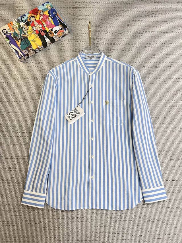 Loewe Men's Shirt, Business Casual Slim Fit Long-Sleeve Shirt! A must-have for