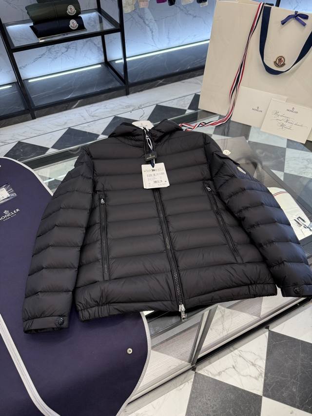 Moncler Galion Men's Short Hooded Down Jacket. Real Shot Video Showcase. Classic