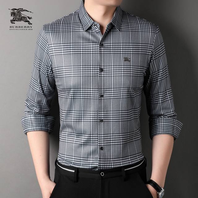 Burberry 2025 Fall/Winter New Collection Men's Premium Shirt. A direct copy of