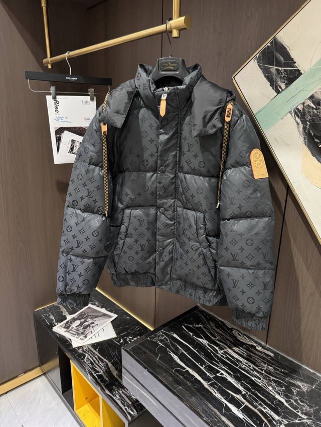 LV25S New Men's Original Down Jacket, Sizes M-2XL High Version LV 2025Ss New Ski