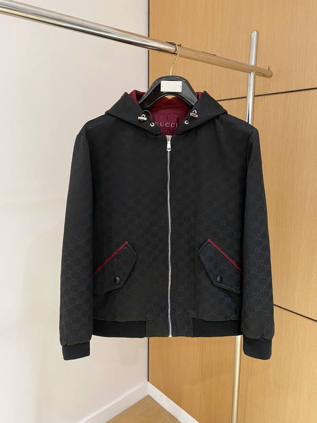 Gucci 25Ss Autumn/Winter New Fashionable and Versatile Men's Casual Jacket, wit