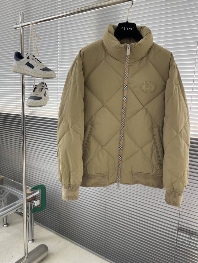 Bbr Diamond-patterned stand-up collar down jacket (DDD) is made of custom import