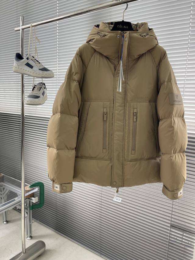 Bbr 2025 Autumn/Winter New Hooded Down Jacket. Original 1:1 Custom Made. All har