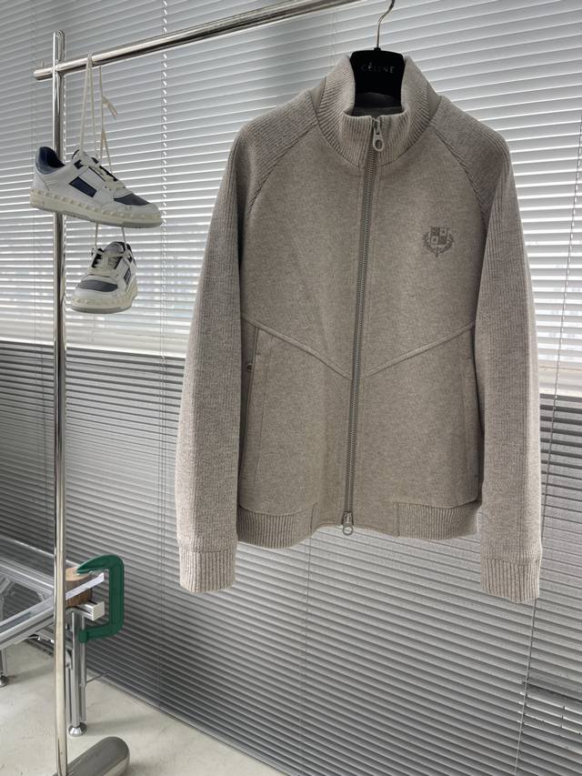 Loro Piana 2025 Autumn/Winter Knitted Blend Down Jacket Lined with 80g-90% white