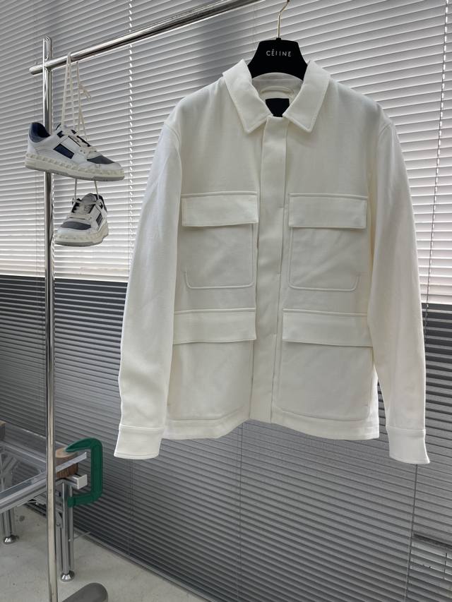 Z Zegn Fall/Winter 2025 New Zippered Linen Shirt Jacket. This jacket is made fro