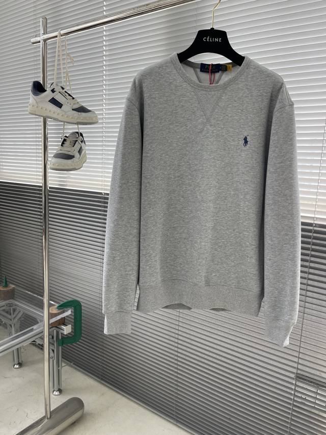 Ralph Lauren Logo Embroidered Sweatshirt Custom Cloud-Feel Honey Cotton Fleece S