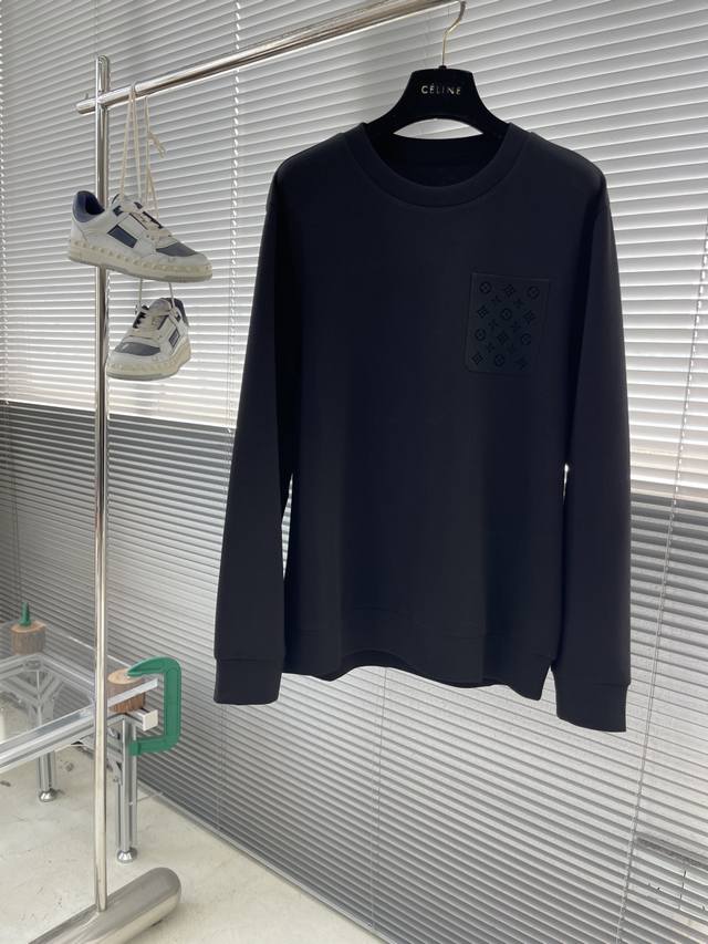 LV 2025 Autumn/Winter Crew Neck Sweatshirt Sizes: M-5XL Slightly Oversized Cott