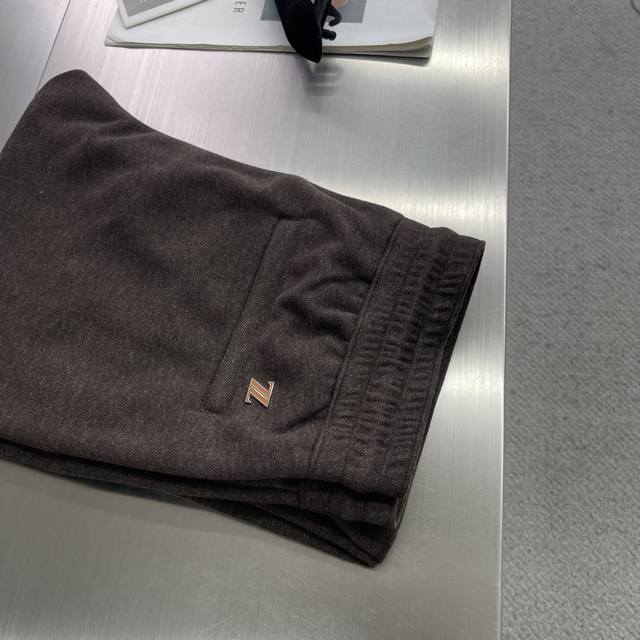 Z Zegn 25 Autumn/Winter New Men's Straight Leg Sports Pants, cashmere and wool b