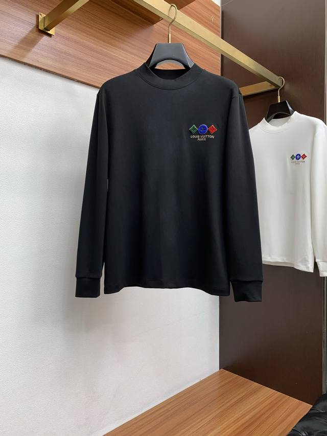 LV Louis Vuitton 2025 Fall/Winter New Arrival: Men's Basic Crew Neck Long-Sleeve